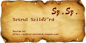 Sztrul Szilárd névjegykártya